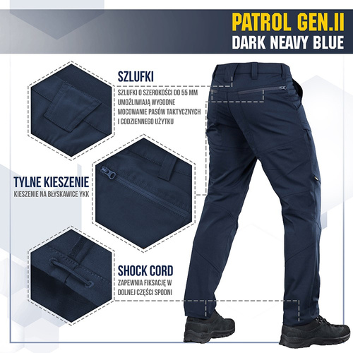 Bekleidung - M-Tac – Patrol Gen II Flex Taktische Hose – Dunkelmarineblau – 20066015 - Cargohosen