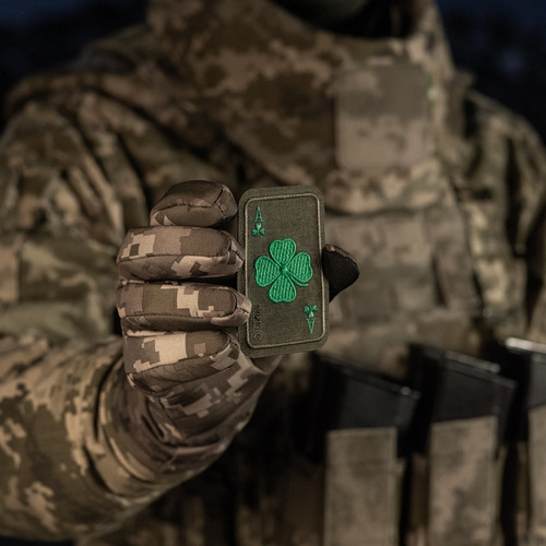 Andere - M-Tac – Lucky Card Patch – Cordura 500D – Kleeblatt – Ranger Green – 51391023