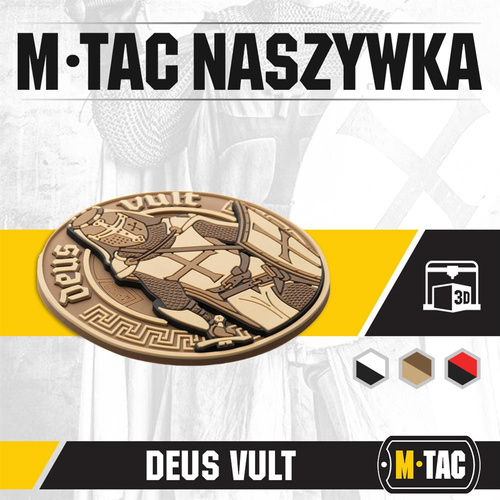 M-Tac - Deus Vult 3D PVC Aufnäher - Coyote - 51116005 - 3D PVC Morale Patches - Verschiedenes