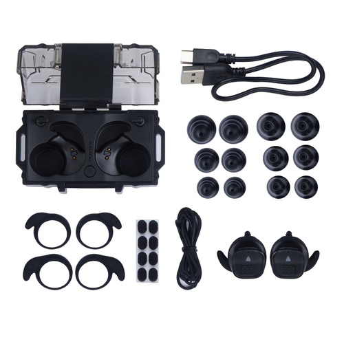 Earmor - Aktiver Gehörschützer M20T Pro - NRR 30 dB - Bluetooth 5.4 - Schwarz - M20TPRO-BK - Aktive Kopfhörer - Ausrüstung