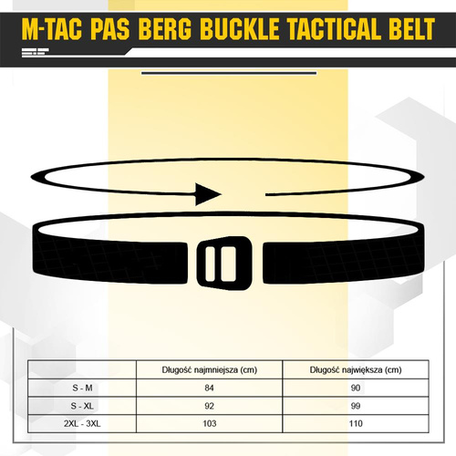 Gürtel & Hosenträger - M-Tac - Berg Buckle Tactical Belt - Schwarz - 10071002
