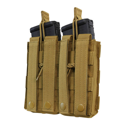 Magazin & Munitionstaschen - Condor - Open Top Double M4/M16 Mag Pouch - Coyote Brown - MA19-498