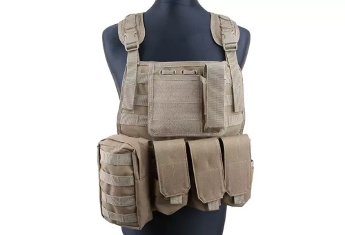 Modulare Westen - GFC Tactical - Taktische Plattenträgerweste MBSS - Nylon - Coyote Brown - GFT-18-000363