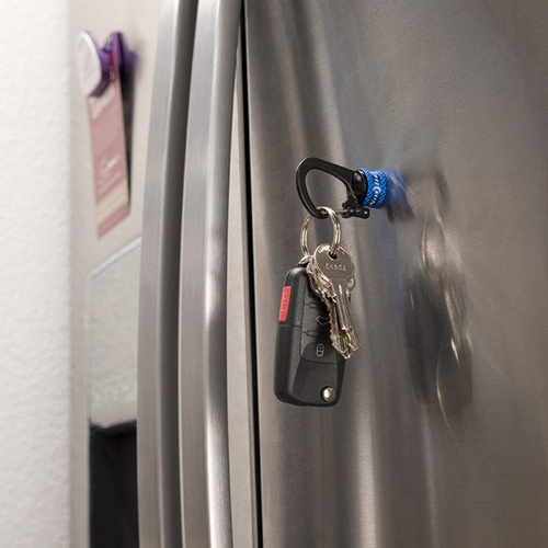 Nite Ize - SlideLock® 360° Magnetisch sperrender Doppelkarabiner - Blau - MSBL-03-R7 - Aluminiumkarabiner