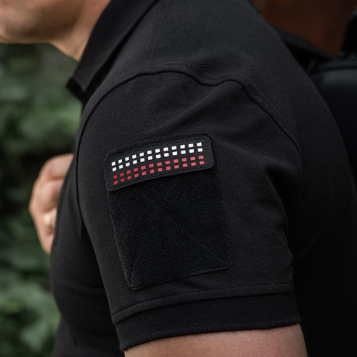 Flaggen - M-Tac - Polnischer Flaggenaufnäher - Fluoreszierend - Pixel - Laserschnitt - Schwarz / Rot / Weiß - 51005102