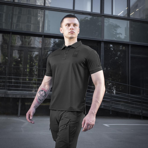 M-Tac - Polohemd Elite Tactical Coolmax - Schwarz - 80010002 - T-Shirts - Bekleidung