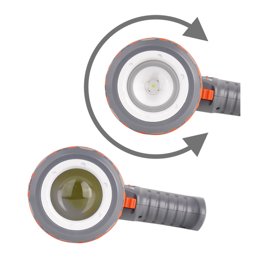 Outdoor - Falcon Eye - Suchscheinwerfer Strike - 1100 lm - Fokus - USB-C - Grau/Rot - FSL0013 - LED-Taschenlampen