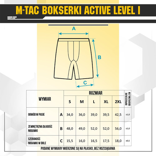 Thermoaktive Wäsche - M-Tac - Active Level I Thermoaktive Boxershorts - Graue Melange - 70011012
