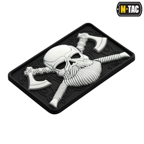 3D PVC Morale Patches - M-Tac - 3D-Emblem - Bearded Skull - Schwarz / Weiß - 51113236