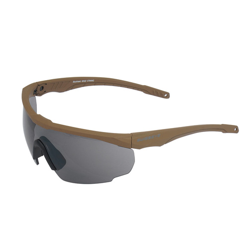 SwissEye - Ballistische Brille Blackhawk mit Visier-Set - Braune Rahmen - 40422 - Sonnenbrille - Ausrüstung