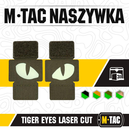Andere - M-Tac - Tiger Eyes Laser Cut Reflektierende Flecken - Paar - Ranger Green - 51140023