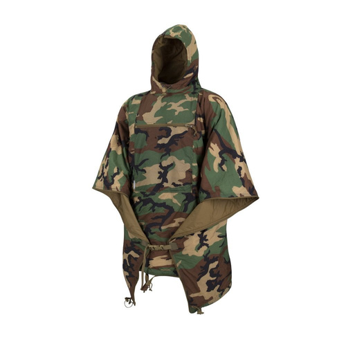 Helikon - Poncho Swagman Roll - Windpack - Climashield - Woodland - PO-SMR-NL-03 - Militärjacken