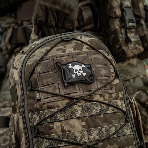 Verschiedenes - M-Tac - Jolly Roger Aufnäher - PVC - Schwarz - 51116802 - 3D PVC Morale Patches