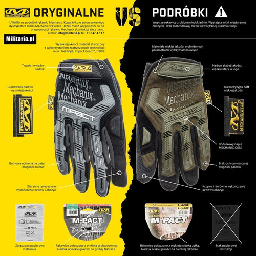 Taktisch Handschuhe - Mechanix - M-Pact Tactisches Handschuhe - Olive Drab - MPT-60