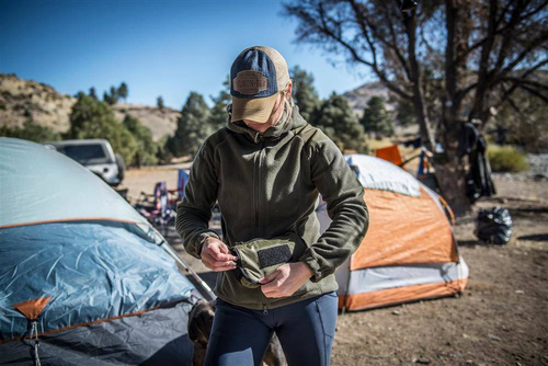 Helikon - Reise-Toilettenbeutel - Schwarz / Orange - MO-TTB-NL-2401A - Seitentaschen & Organizer