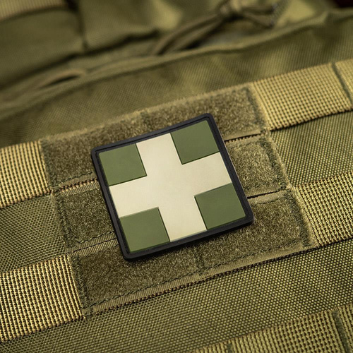 M-Tac - Medic Cross Square 3D PVC Patch - Olive - 51124001 - 3D PVC Morale Patches - Verschiedenes