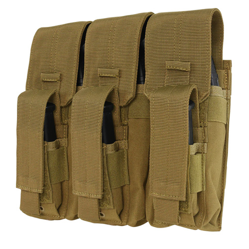 Condor - MOLLE AK-Magazinetasche Kangaroo - Verdreifachen - Coyote Brown - MA72-498 - Magazin & Munitionstaschen