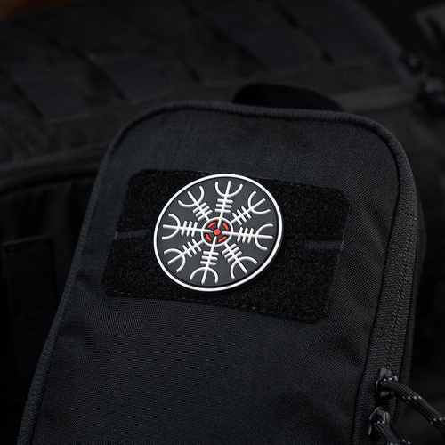 3D PVC Morale Patches - M-Tac - Egeshelm 3D PVC Aufnäher - Schwarz / Rot / Weiß - 51221233