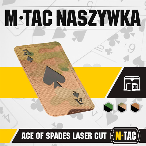 M-Tac - Militär-Patch Ace of Spades - Cordura 500D - Multicam / Schwarz - 51109802 - Morale Patch - Verschiedenes