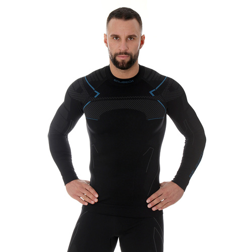 Thermoaktive Wäsche - Brubeck - Thermo Sweatshirt - Nilit® Heat - Schwarz-Blau - LS13040A
