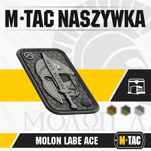 M-Tac - Moralabzeichen - Molon Labe Ace 3D PVC - Grau - 51127011. - Patches