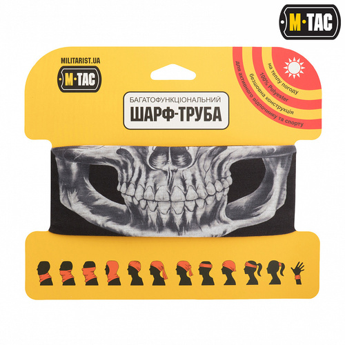 Sturmhauben - M-Tac - Reaper Skull Leichtes Halstuch - Schwarz - HLI-SSB-BK