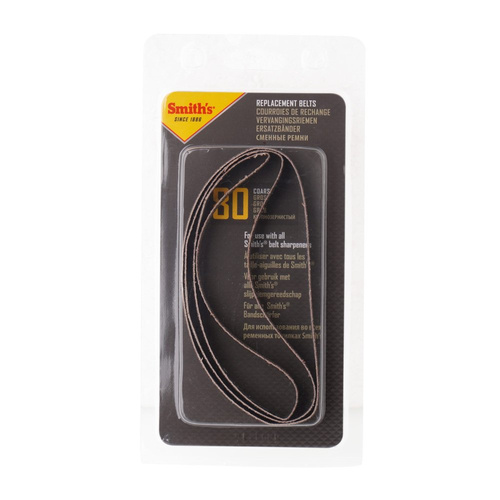 Messerschärfer - Smith's - Riemen für Messerschärfer - 80 Grit - 3 Stück - 51050