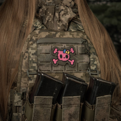 Morale Patch - M-Tac – Kitty Pink Patch – Stickerei – Gelbe und Blaue Schleife – Ranger Green – 51393023