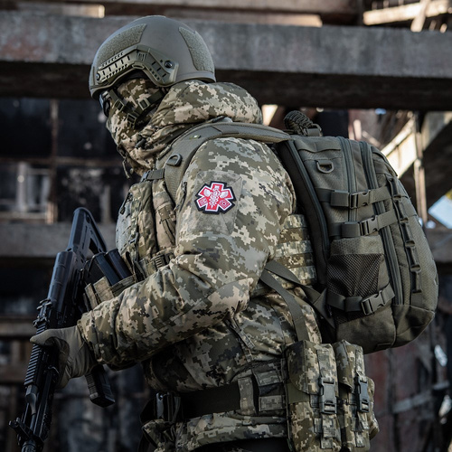 Blutgruppe & Medic - M-Tac - Sanitäter Gesticktes Medizinisches Abzeichen Paramedic - Schwarz - 51432002