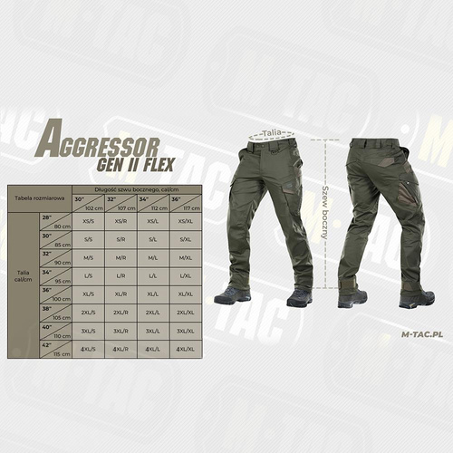Cargohosen - M-Tac - Taktische Hose Aggressor Gen.II Flex - Ripstop - Army Olive - 20058062