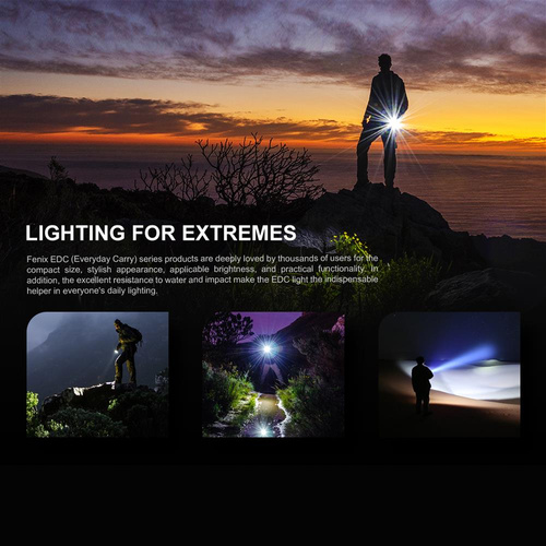 LED-Taschenlampen - Fenix - Wiederaufladbare LED Taschenlampe E05R - Schlüsselanhänger - 400 Lumen - Schwarz - 039-493