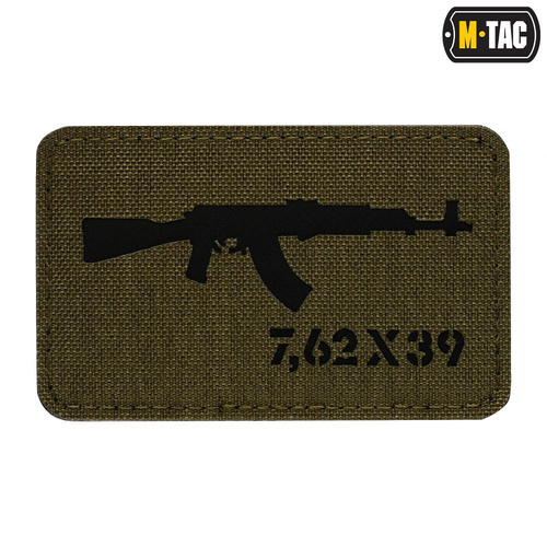 M-Tac - AKM 7,62 x 39 Lasergeschnittener Aufnäher - Ranger Green/Schwarz - 51110232 - Morale Patch