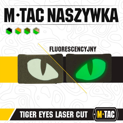 M-Tac - Tiger Eyes Laser Cut Reflektierende Flecken - Paar - Ranger Green - 51140023 - Andere - Verschiedenes