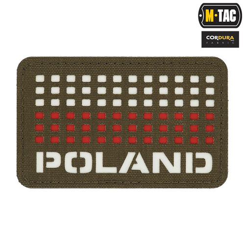 M-Tac - Aufnäher mit Polen-Flagge und Aufschrift - Laserschnitt - Pixel - Rot / Ranger Grün / Weiß - 51006123 - Andere
