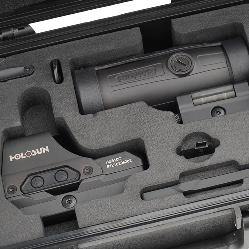 Holosun Kollimatorvisiere - Holosun - Set HS510C Offenes Reflexvisier mit HM3X Lupe - QD-Montage