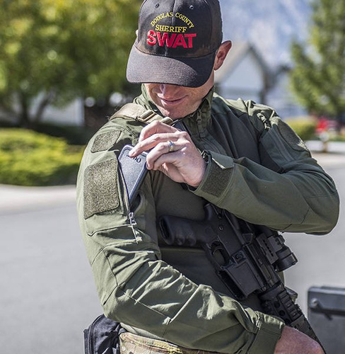 Kampfhemden - Helikon - MCDU Combat Shirt® - NyCo Ripstop - Schwarz - BL-MCD-NR-01