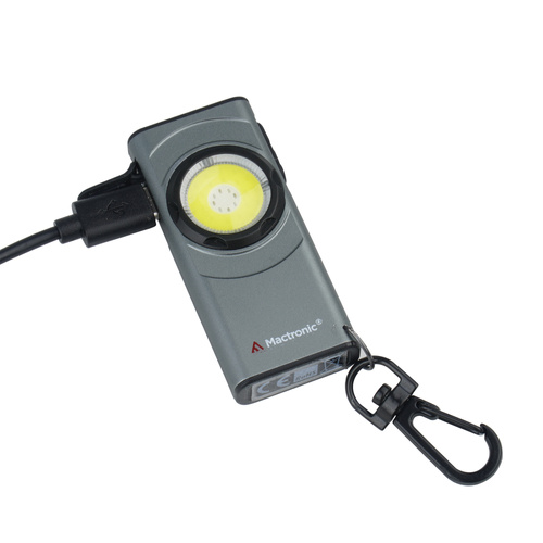 Mactronic - Schlüsselanhänger Taschenlampe Flagger Nano - 500lm - USB-C - Magnet - Grau - PHH0136/135 - LED-Taschenlampen