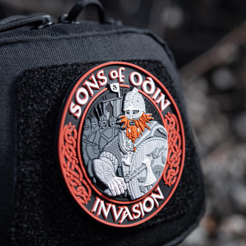 Verschiedenes - M-Tac - 3D PVC Aufnäher Sons of Odin - Schwarz/Rot - 51137233 - 3D PVC Morale Patches