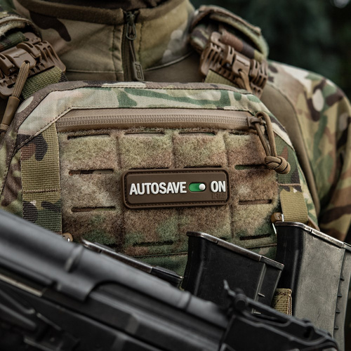 M-Tac - Moral Patch Autosave PVC - 3D - Coyote - 51116705 - 3D PVC Morale Patches - Verschiedenes