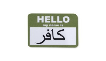 Combat-ID - Aufkleber - HELLO my name is Infidel - Olive