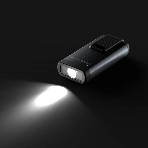 LED-Taschenlampen - Ledlenser - Wiederaufladbare LED-Taschenlampe / Schlüsselring K6R - 400 lm - Mit Rotlichtmodus - Grau - 502577