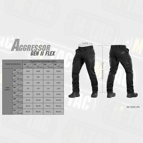 Bekleidung - M-Tac - Taktische Hose Aggressor Gen.II Flex - Ripstop - Schwarz - 20058002 - Cargohosen