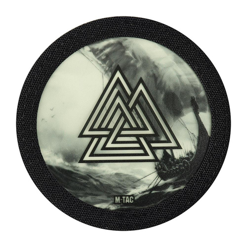 M-Tac - Patch Valknut/Drakkar - Cordura 500D - Schwarz/Fluoreszierend - 51291299 - Morale Patch