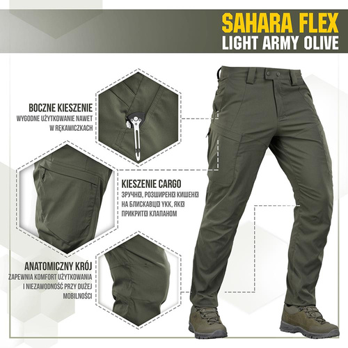 M-Tac - Taktische Hose Sahara Flex Lite - Army Olive - 20064062 - Cargohosen - Bekleidung