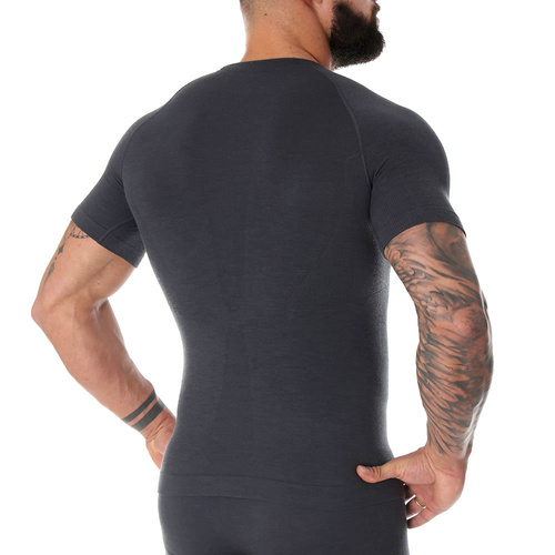 Thermoaktive Wäsche - Brubeck - Active Wool Merino Thermoshirt - Graphit - SS11710
