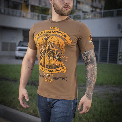 M-Tac - Black Sea Expedition T-Shirt für Männer - Coyote Brown - 80025017 - T-Shirts - Bekleidung