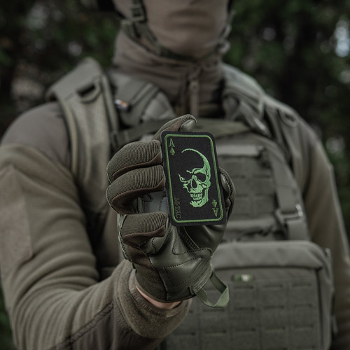 M-Tac - Moralaufnäher Patch Face of War - Cordura - Schwarz/Grün - 51389201 - Morale Patch