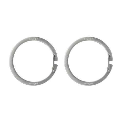 Stahlkarabiner - Nite Ize – Schlüsselanhänger der O-Serie – 2 Stück – Stahl – Silber – OS-11-2R6