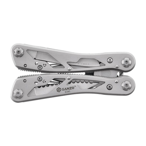 Ganzo - Kippwerkzeug mit Bitsatz - 24 Werkzeuge - Silber - G202 - Multitools
