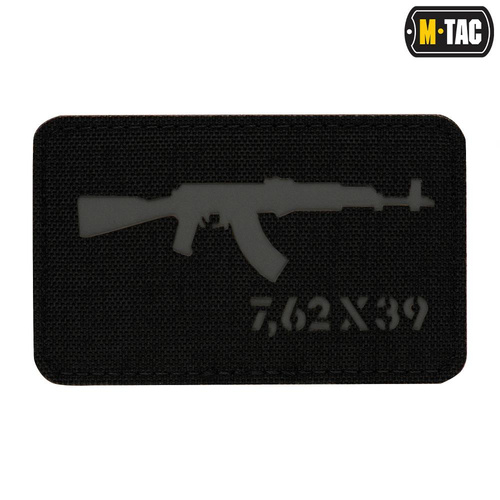 M-Tac - AKM 7,62 x 39 Lasergeschnittener Aufnäher - Schwarz/Grau - 51110211 - Morale Patch